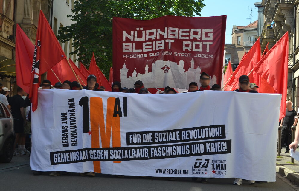 Deutlich größer als je zuvor: 4.700 Menschen auf revolutionärer Mai-Demonstration in Nürnberg Deutlich größer als je zuvor: 4.700 Menschen auf revolutionärer Mai-Demonstration in Nürnberg