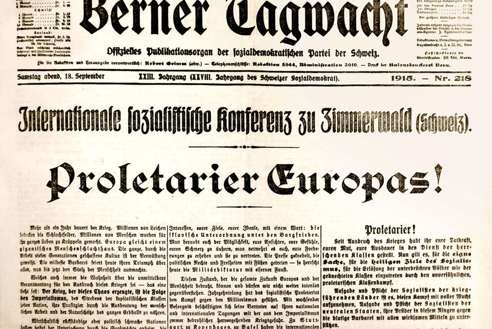 Die Zimmerwalder Konferenz – ein historischer Rückblick