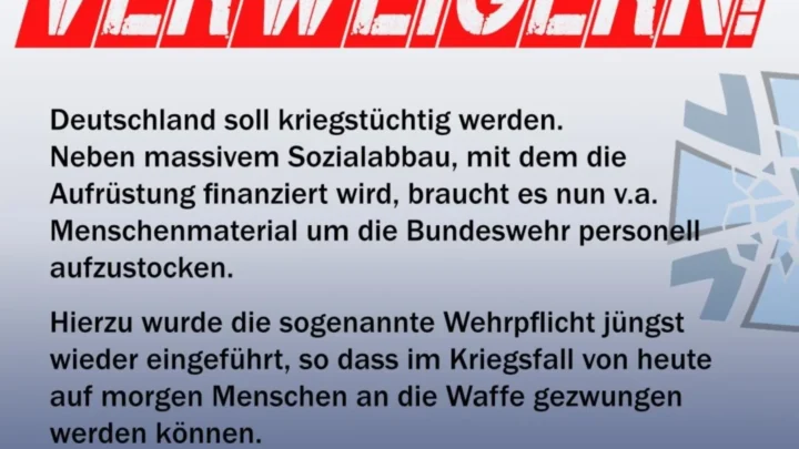 Kriegsdienst verweigern! Beratung zur Kriegsdienstverweigerung